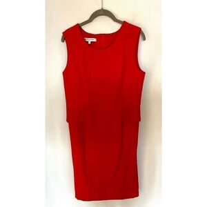 Evan Picone red shift dress size 10